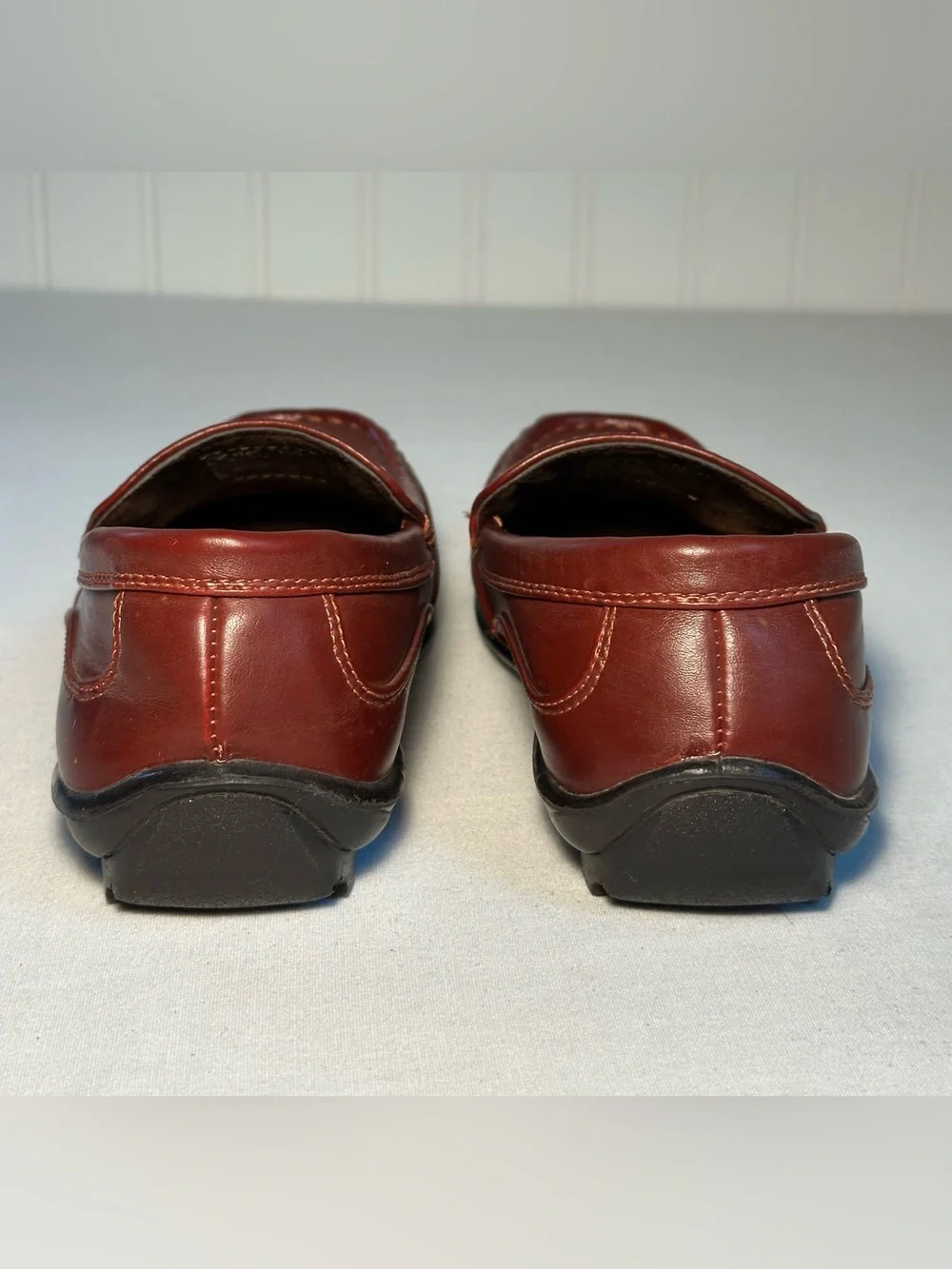 Deer Stags Kids Burgundy Slip-On Loafers